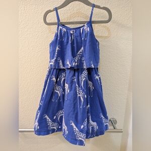 GAP Blue Kids Dress with Giraffe Pattern
